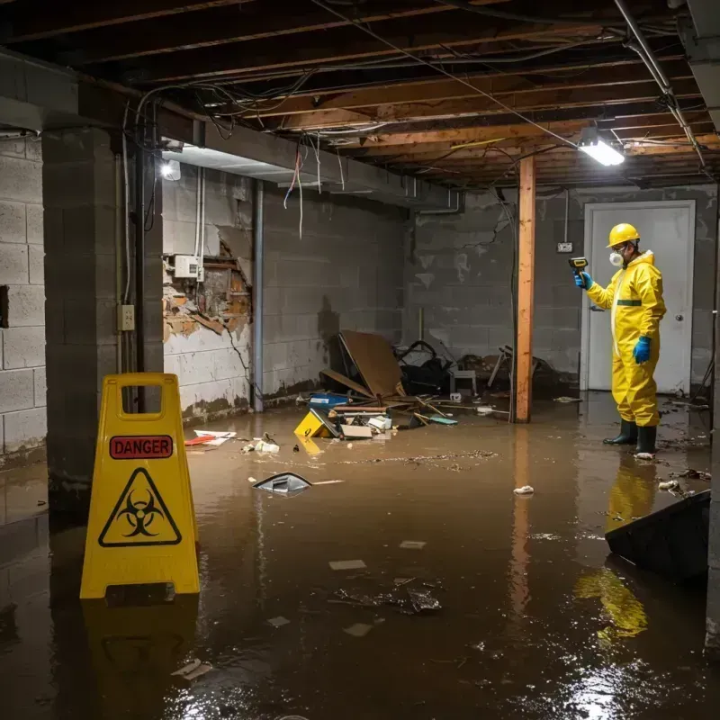 Flooded Basement Electrical Hazard in Hampstead, NH Property